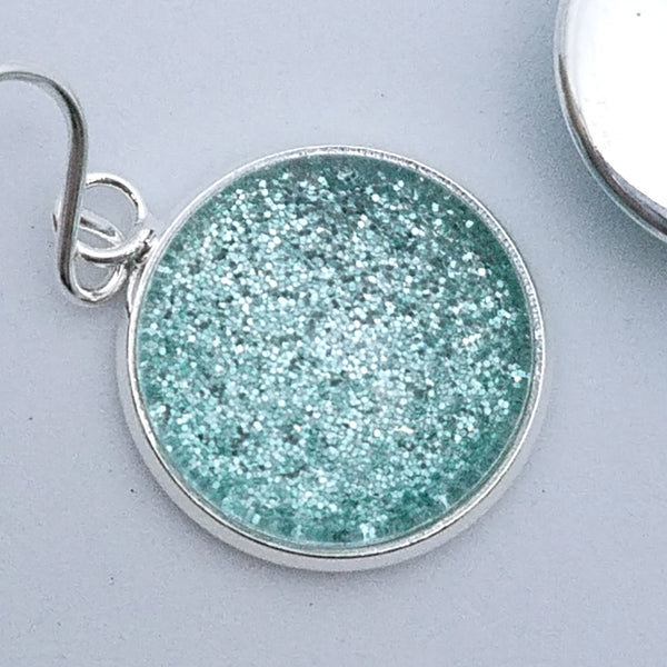 Shimmer Aqua - Drop Earrings