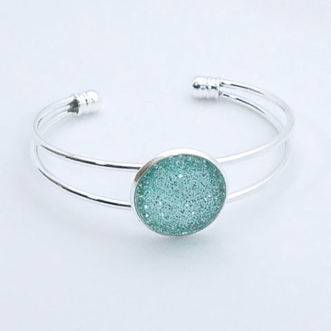 Shimmer Aqua - Bangle Bracelet