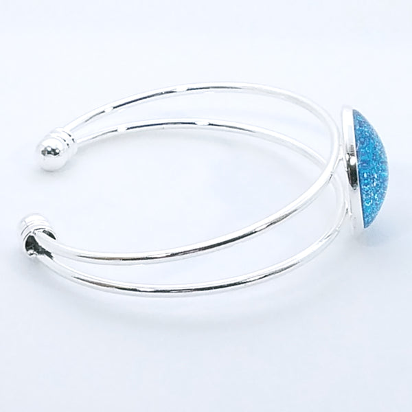Shimmer Teal - Bangle Bracelet