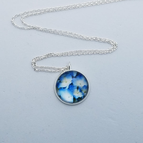 Blue Hydrangea Necklace