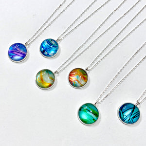 New!  Abstract Illustration Necklaces