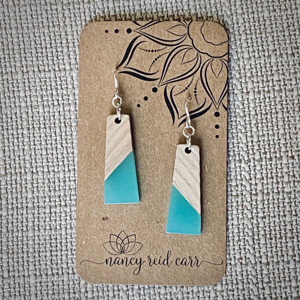 Modern Boho Collection - Turquoise Drops - Wood & Resin