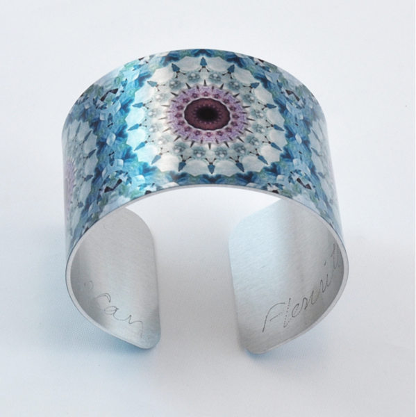 Fluorite Mandala Cuff Bracelet